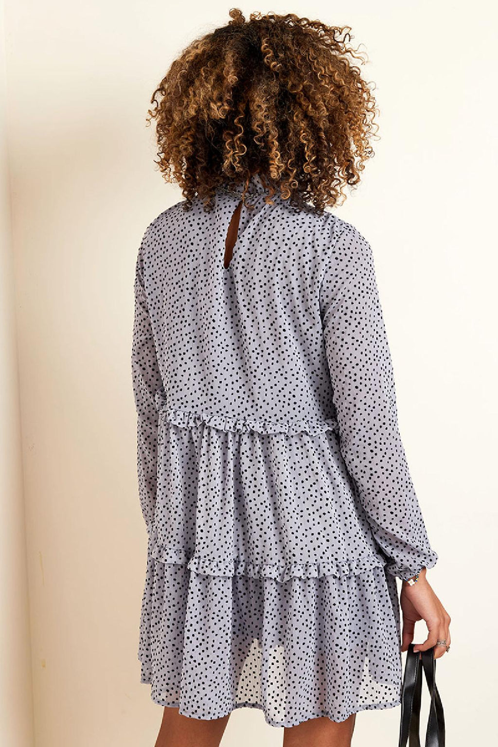 Lagenkleid mit Rüschen Grün S