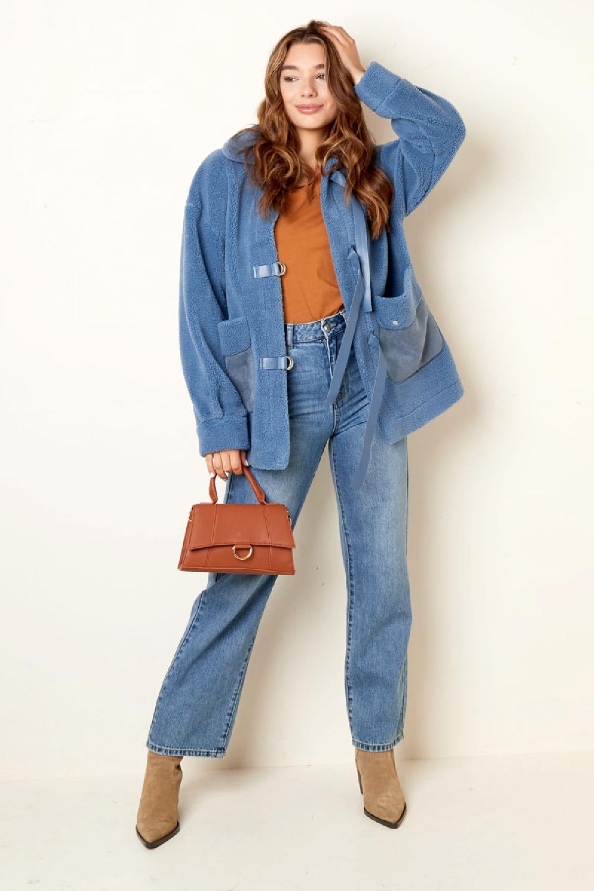 Teddymantel - Schwarz S