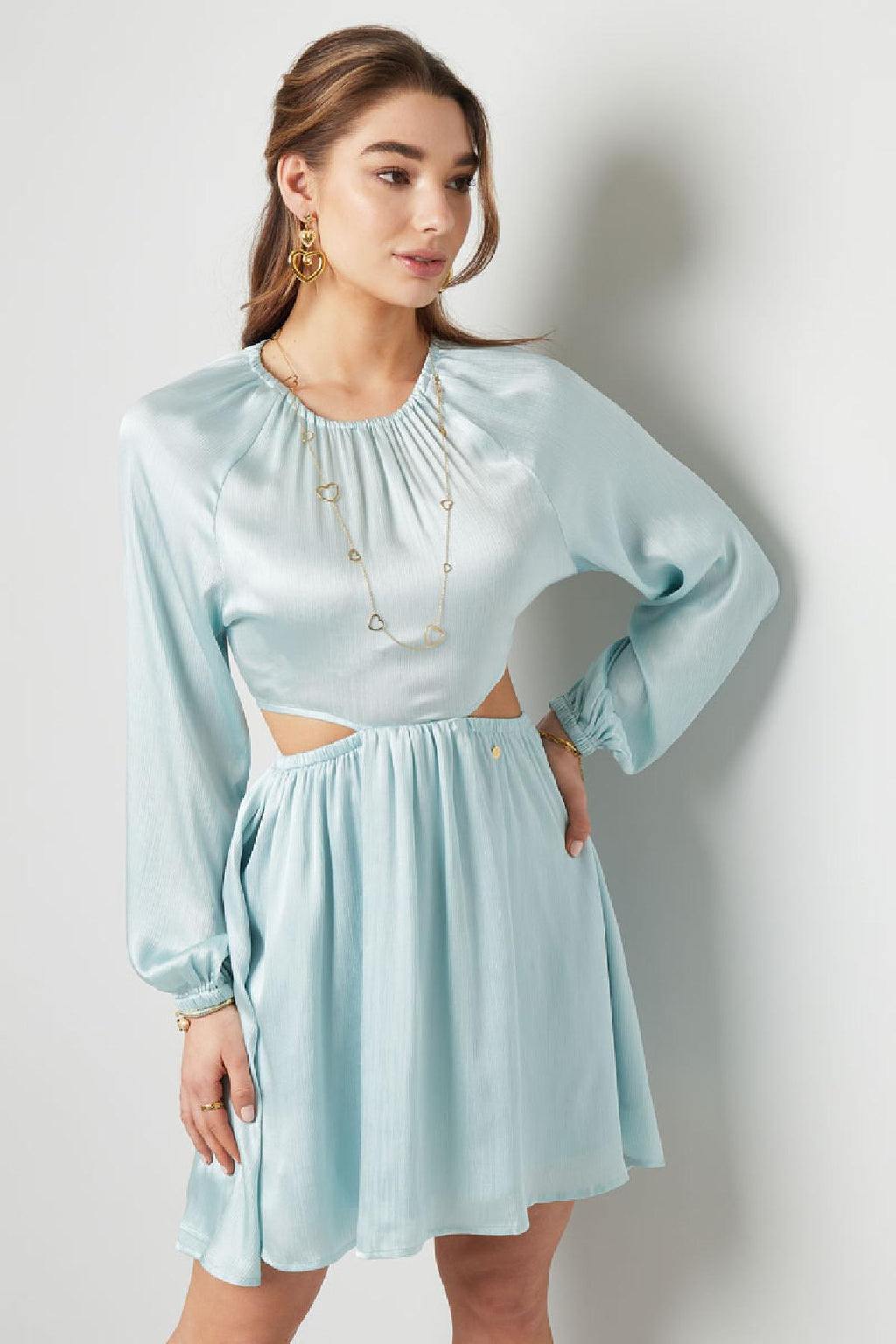 Kleid mit offenem Rücken Rosa M