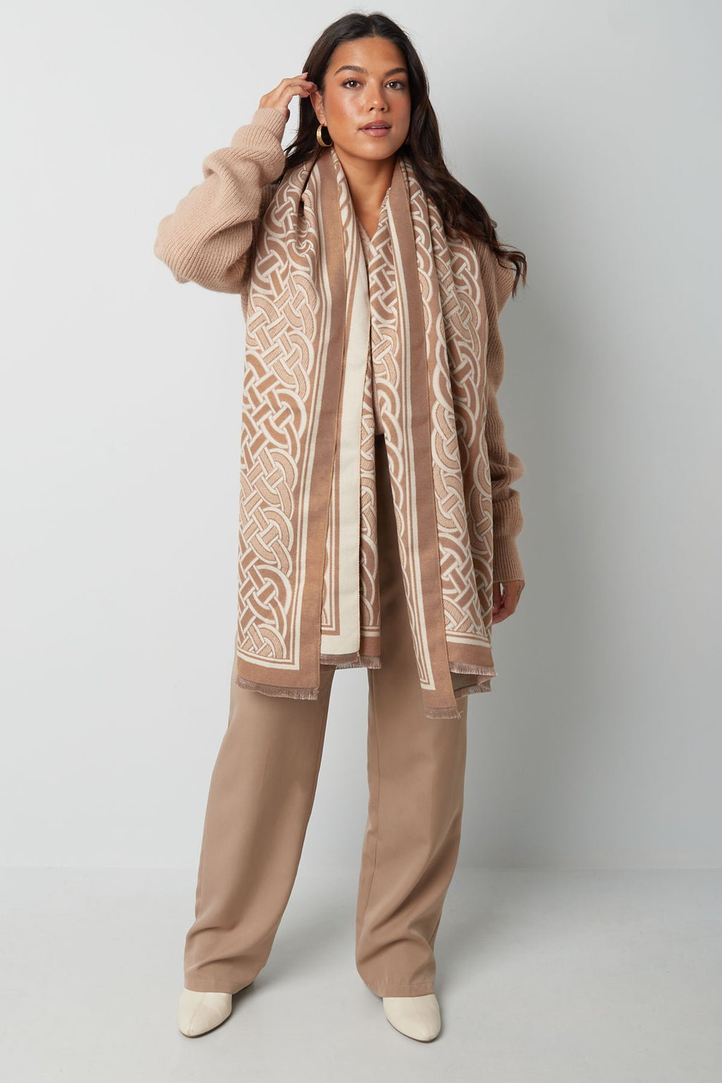 Schal mit luxuriösem Aufdruck – grün