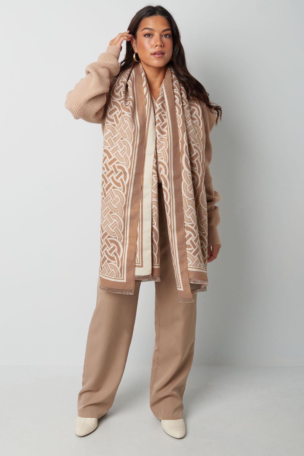 Schal mit luxuriösem Aufdruck – grün