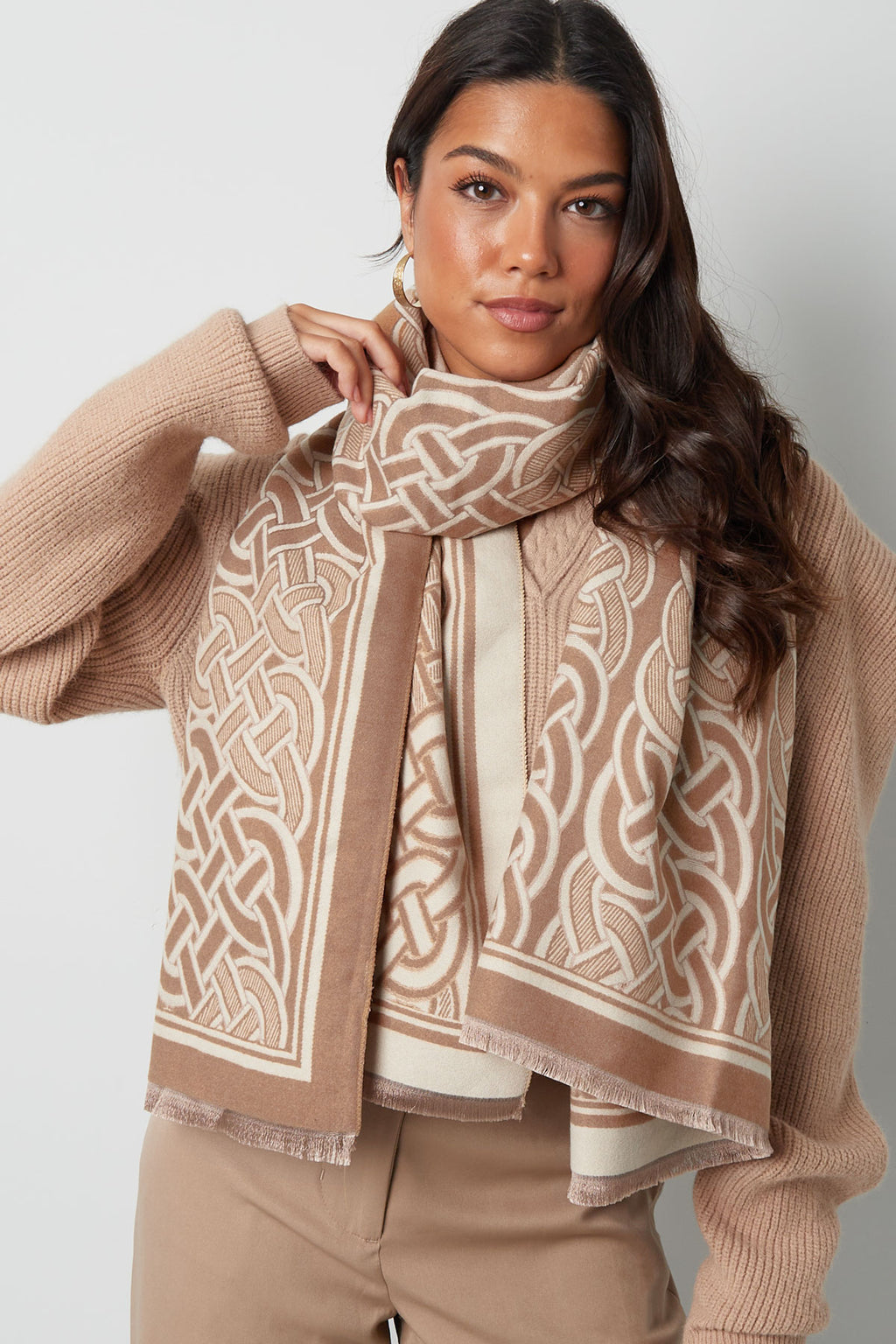 Schal mit luxuriösem Aufdruck – grün