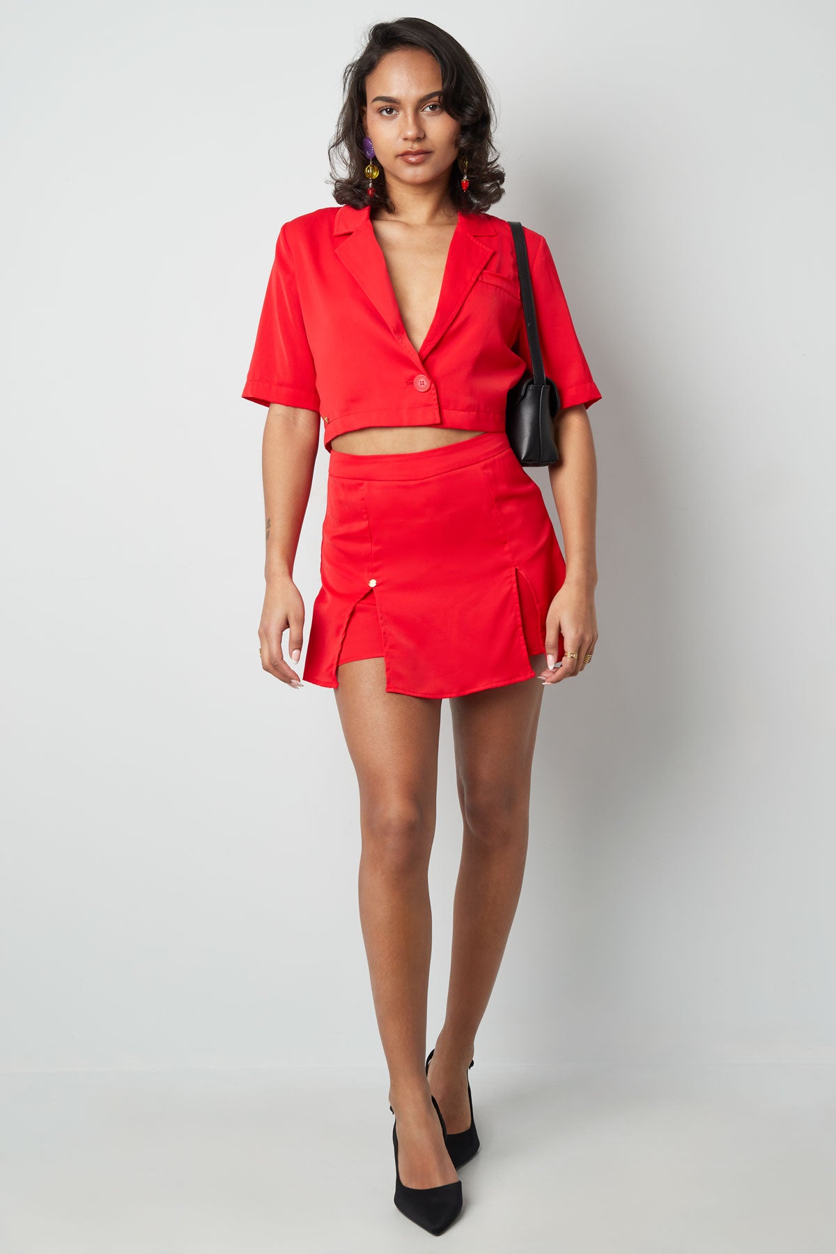 Pastellfarbener Basic-Mini-Skort