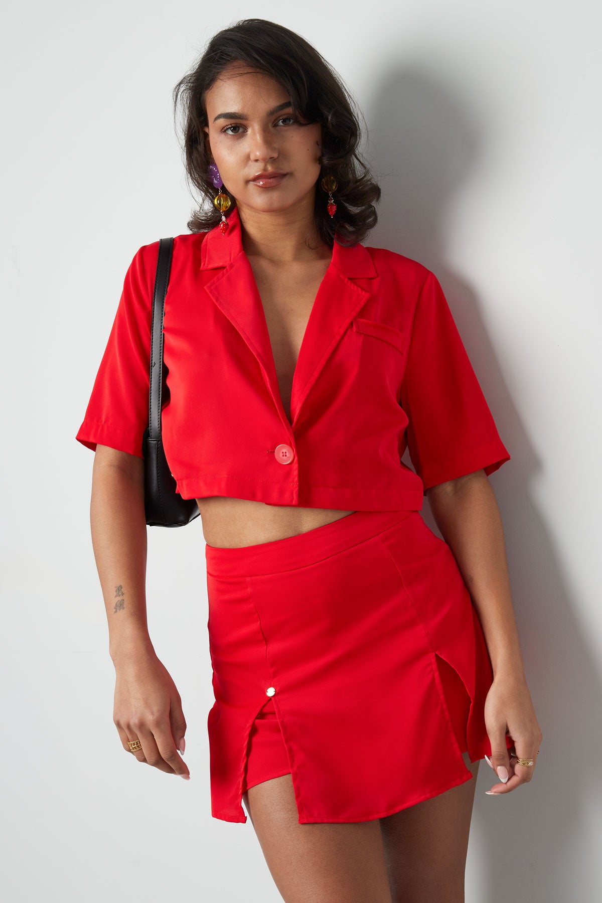 Pastellfarbener Basic-Mini-Skort