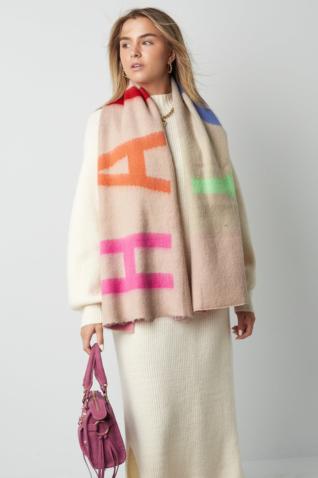 Joyful Twist Schal - Schwarz-Multi