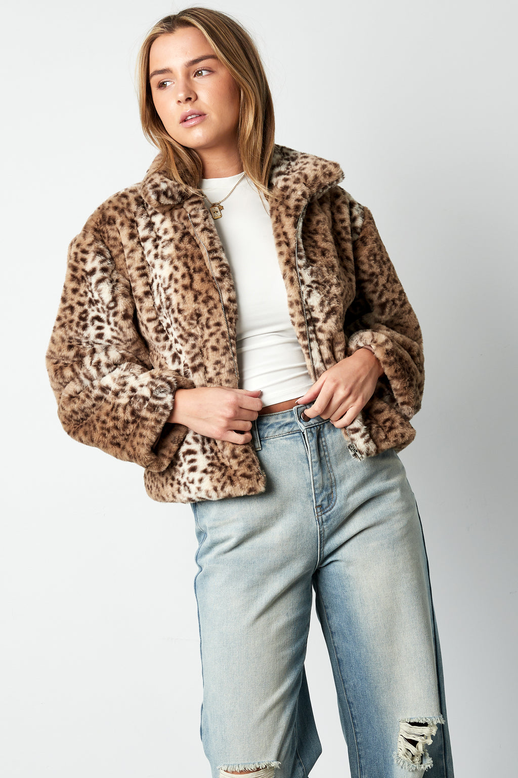 Jacke mit Leopardenmuster