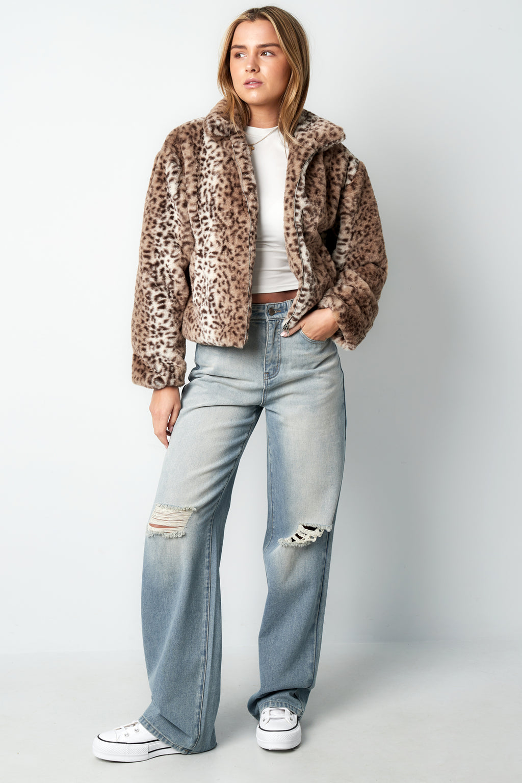 Jacke mit Leopardenmuster