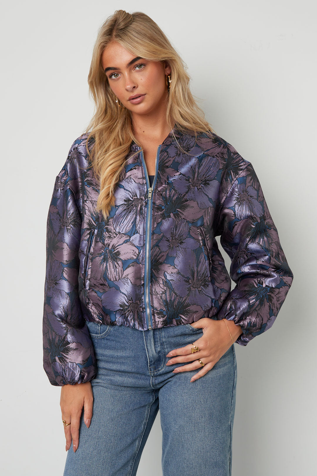Jacquardjacke Blume