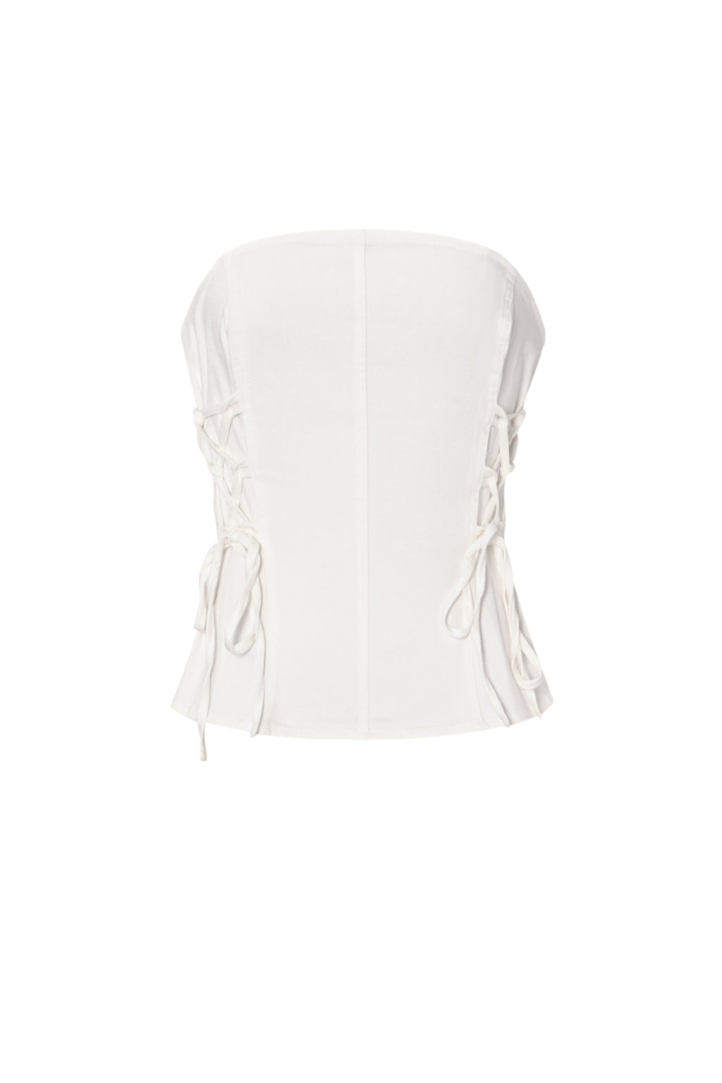 Jeans-Tube-Top mit Spitze