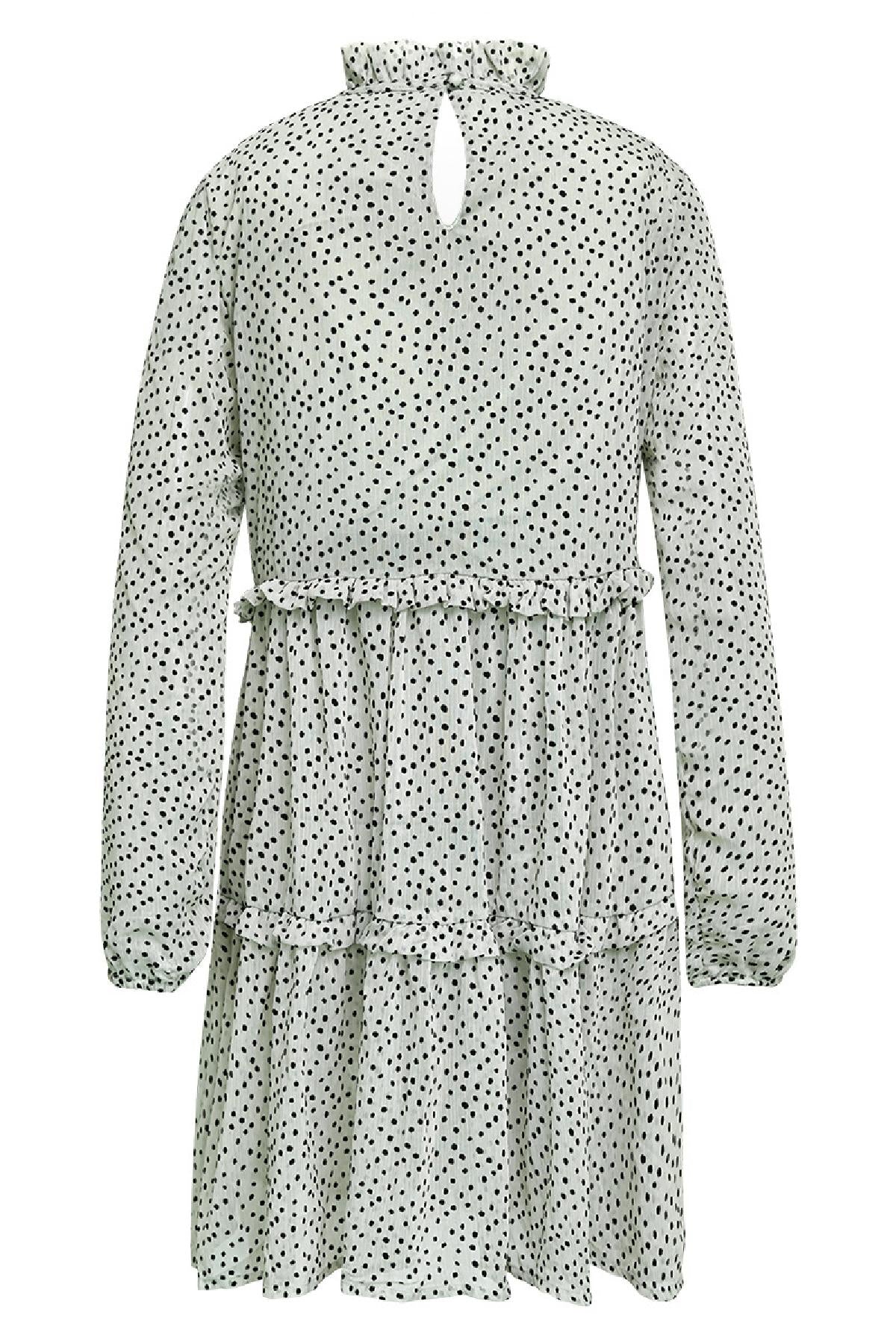 Lagenkleid mit Rüschen Grün S