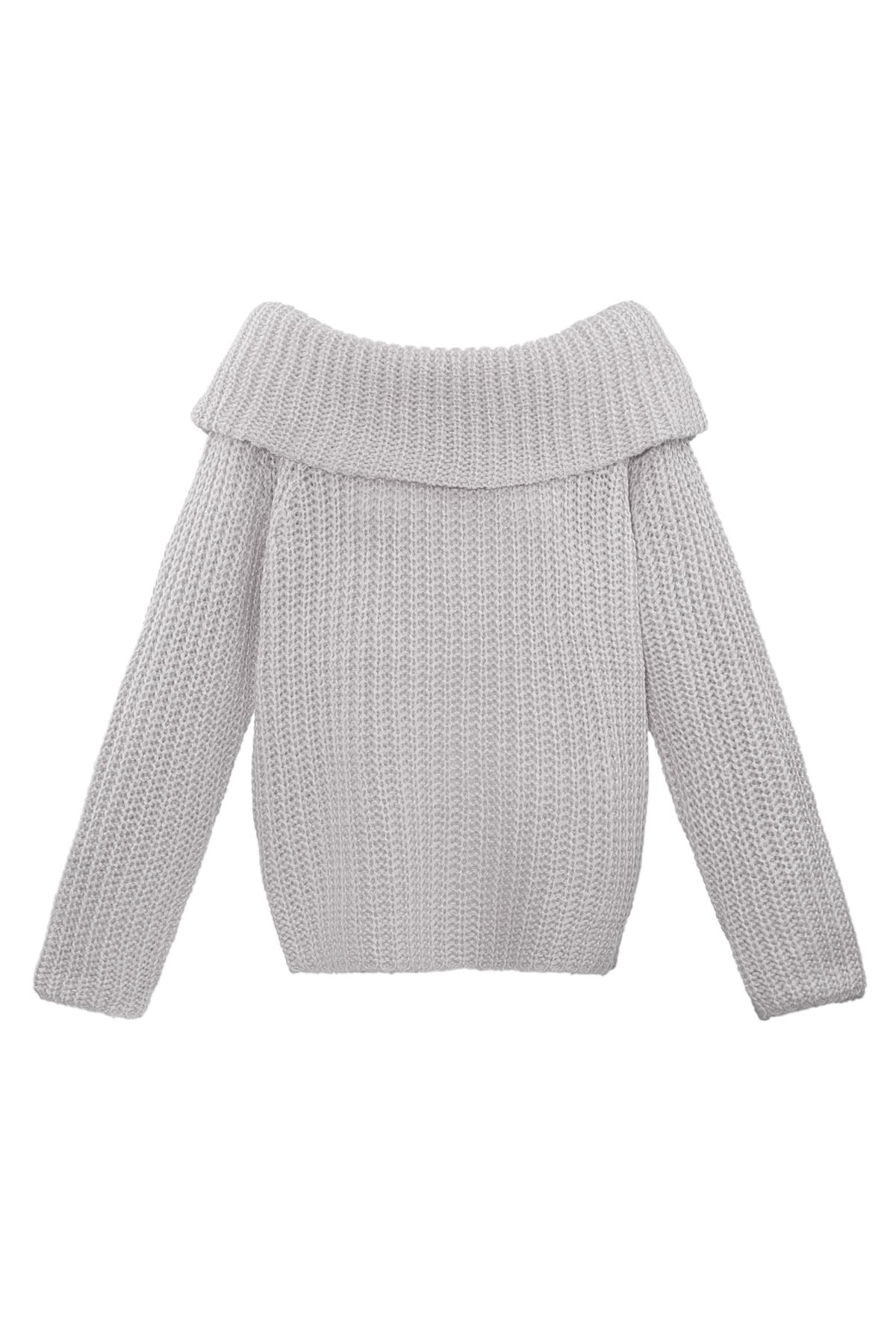 Gestrickter Off-Shoulder-Pullover