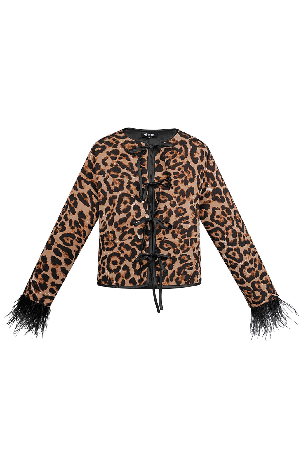 Federjacke mit Leopardenmuster - multi 