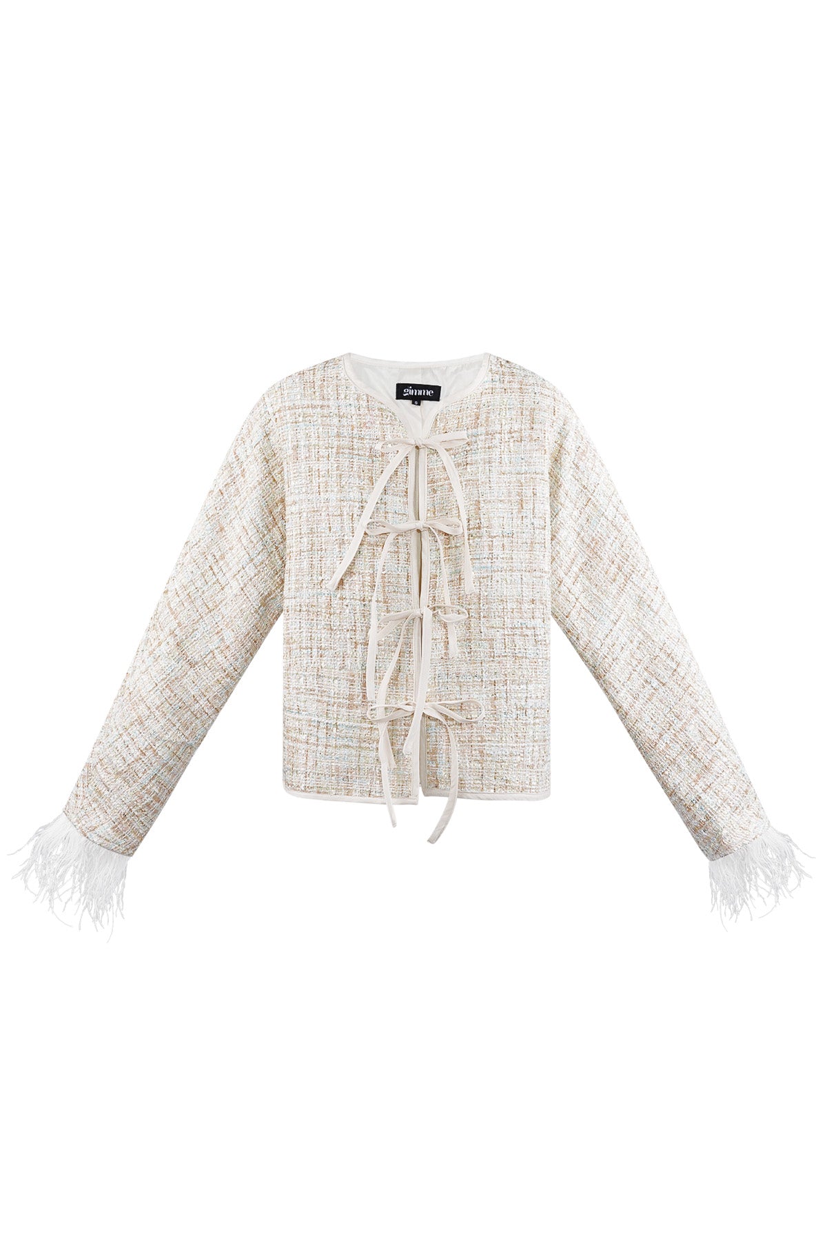 Weiche Daunenjacke mit Schleifen