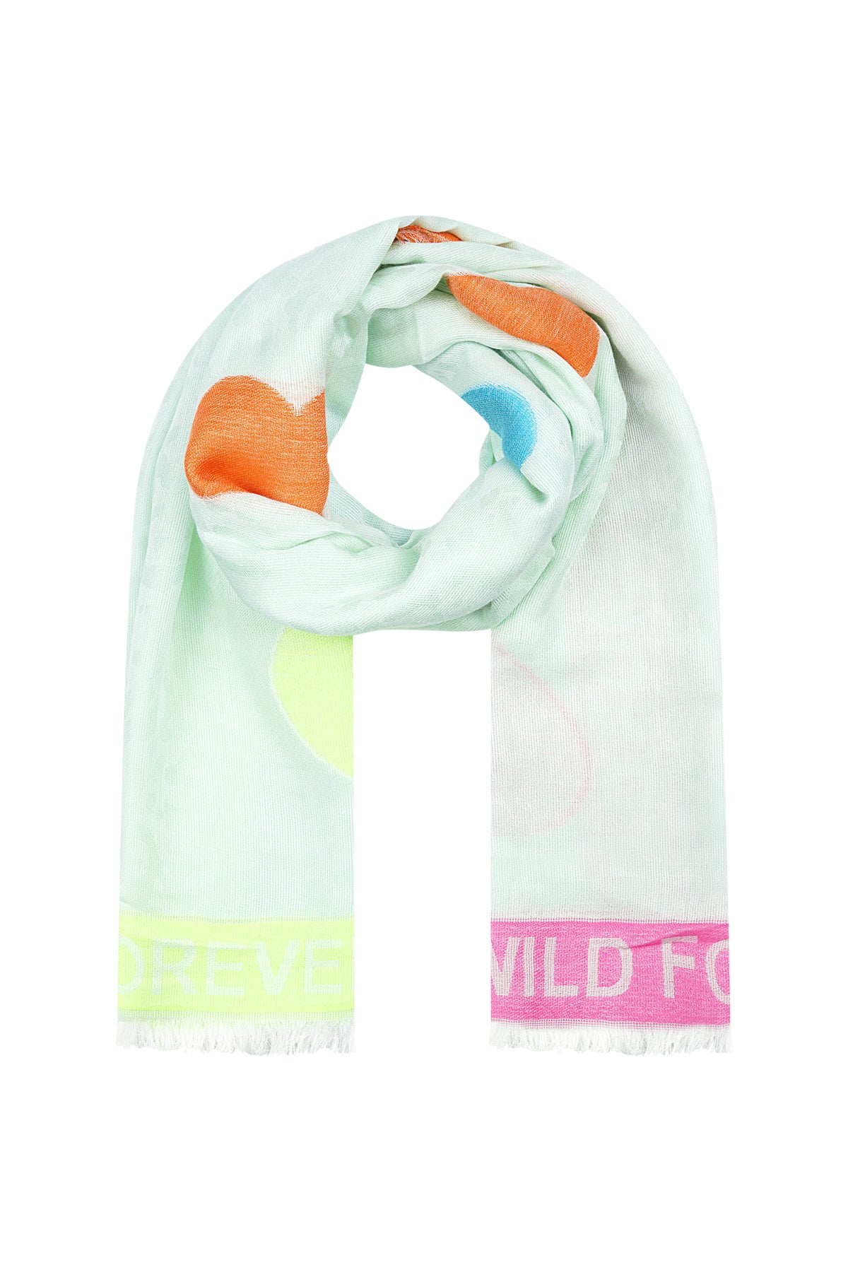 Schal mit buntem Print – mehrfarbig