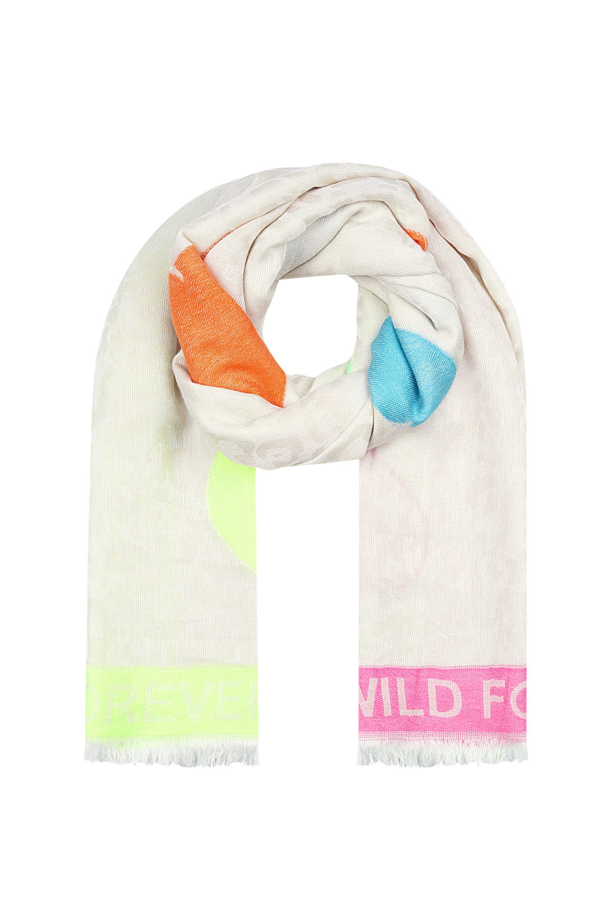 Schal mit buntem Print – mehrfarbig