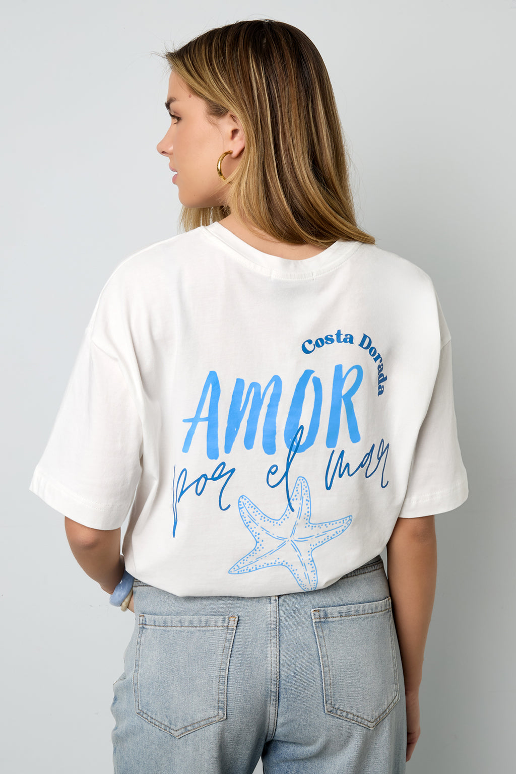 Oversize-T-Shirt „Amor por el mar“