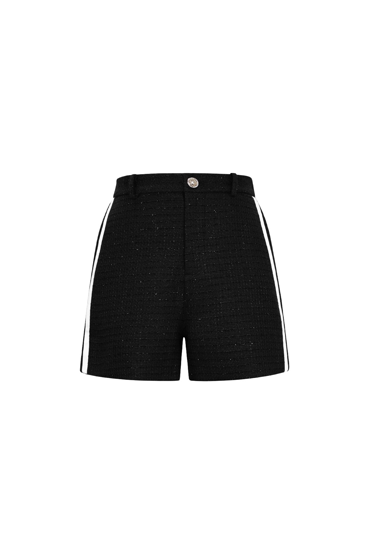 Shorts aus Lurex-Tweed