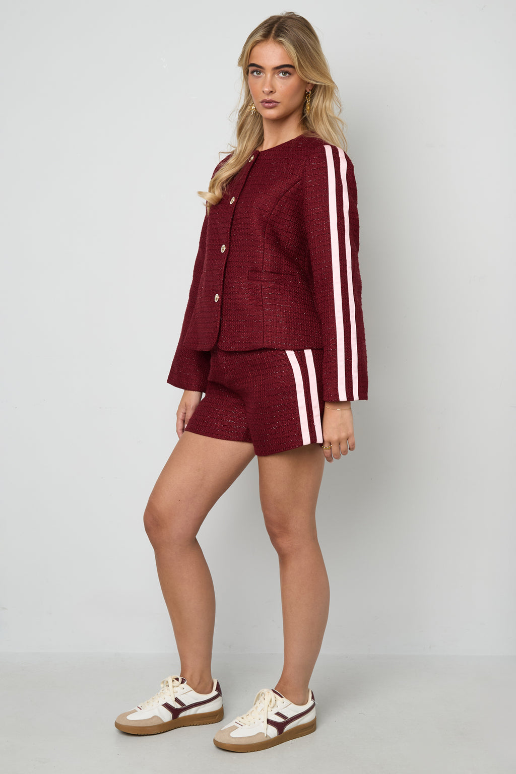 Shorts aus Lurex-Tweed